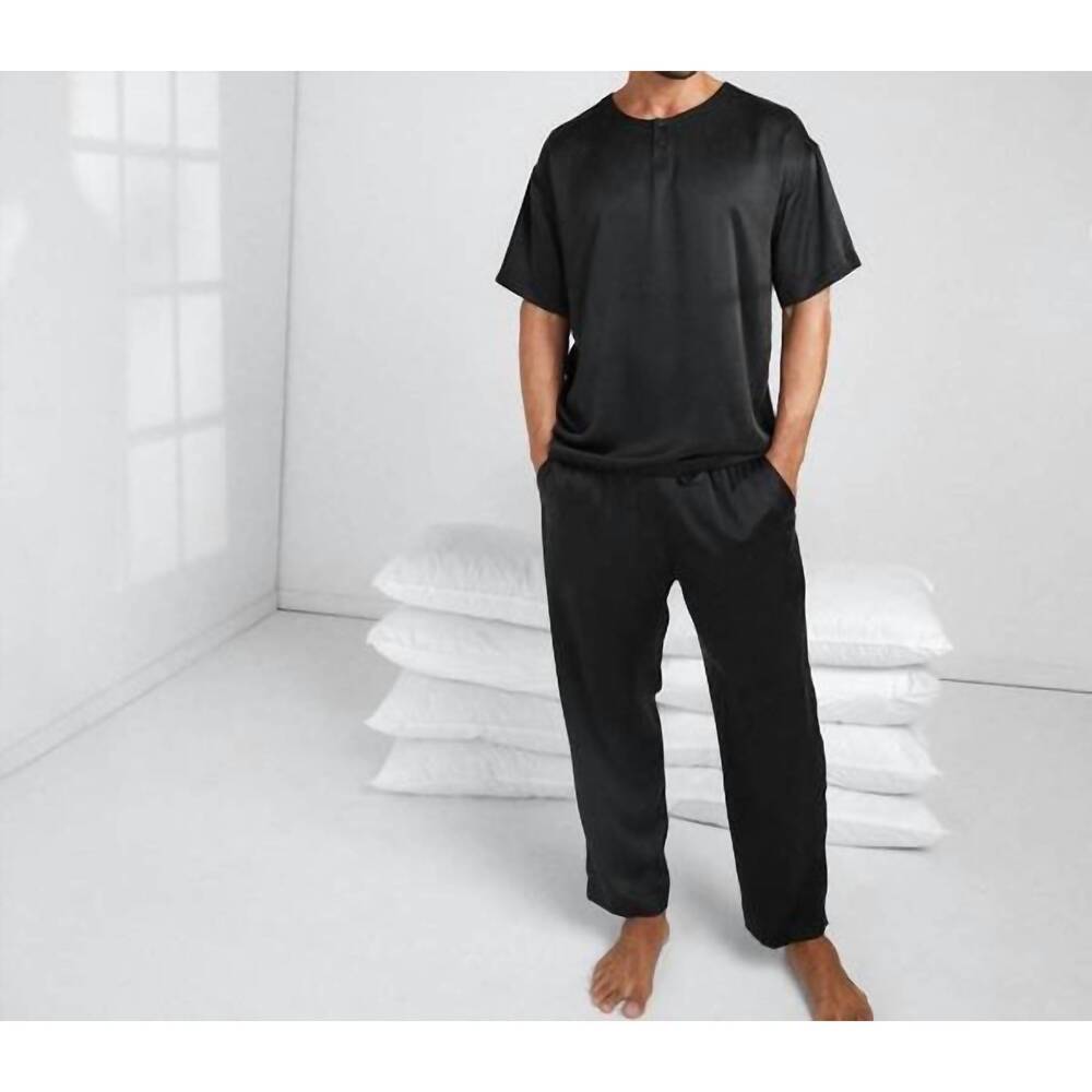 NEW LUNYA men's silk set in black